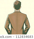 Rear view of a man wearing a jacket 112834683