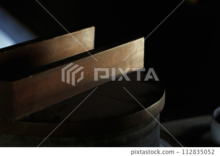 Furnace of an old private house 112835052