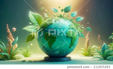 Green planet Earth, ecology and protection concept Green planet Earth, ecology and protection concept 112835263