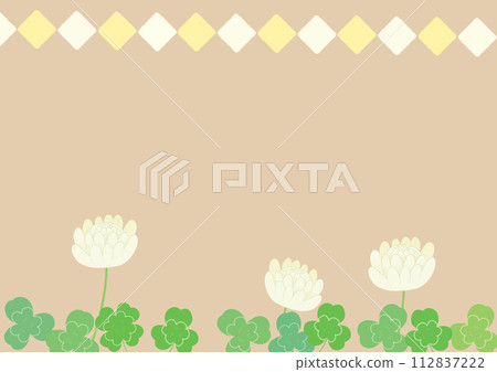 White clover beige background 112837222
