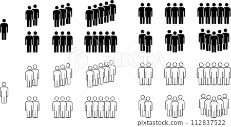 一組人物象形圖 一組人物象形圖 112837522