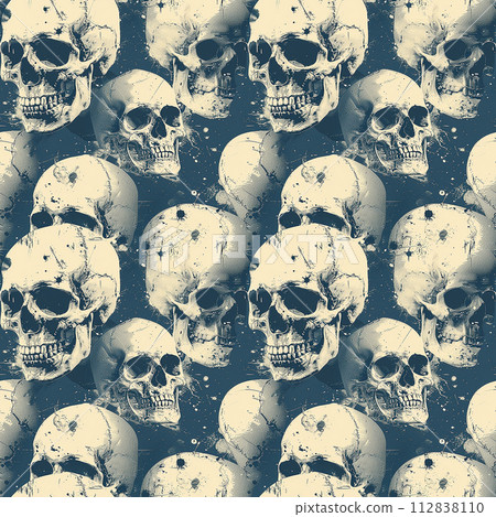 Multiple Skulls Hanging on Wall 112838110