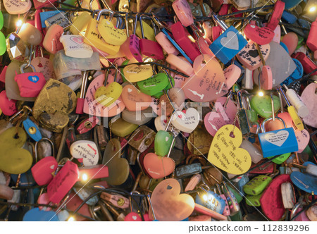 Locked love key. Couple Locked love key. Couple 112839296