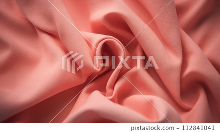 Slightly Rough Pastel Coral Cotton Fabric for a Soft and Rustic Look Slightly Rough Pastel Coral Cotton Fabric for a Soft and Rustic Look 112841041