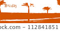 summer landscape with palms 112841851