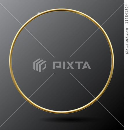 Golden realistic ring vector template 112841894