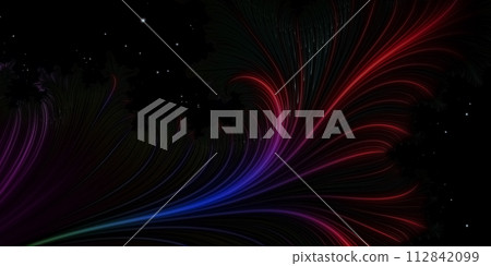 Fractal Luxury, rich business background, colorful technologic and futuristic wallpaper, 3D rendering, 3D illustration 112842099