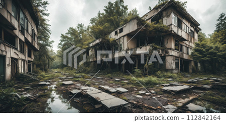 Nature's Takeover. Post-apocalyptic setting where nature prevails 112842164