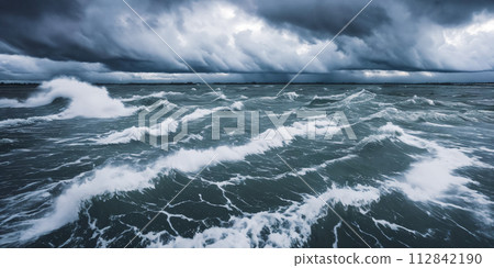 The power of a destructive hurricane by capturing the immense storm surge The power of a destructive hurricane by capturing the immense storm surge 112842190