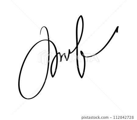 Signature for documents on white background. Hand drawn business autograph calligraphy lettering vector illustration Signature for documents on white background. Hand drawn business autograph calligraphy lettering vector illustration 112842728