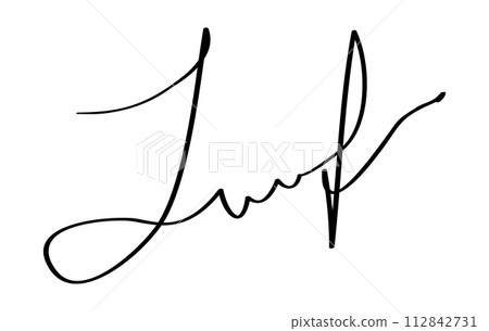 Signature for documents on white background. Hand drawn business autograph calligraphy lettering vector illustration Signature for documents on white background. Hand drawn business autograph calligraphy lettering vector illustration 112842731
