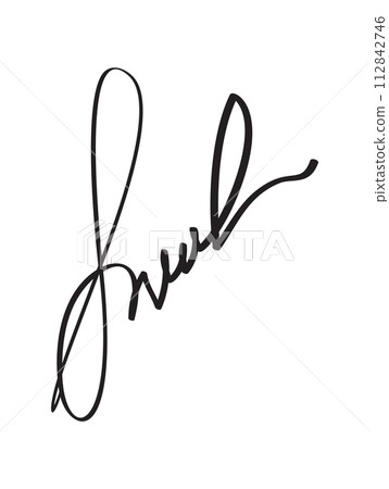 Signature for documents on white background. Hand drawn business autograph calligraphy lettering vector illustration Signature for documents on white background. Hand drawn business autograph calligraphy lettering vector illustration 112842746