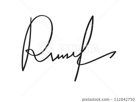 Signature for documents on white background. Hand drawn business autograph calligraphy lettering vector illustration 112842750