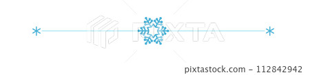 Divider with Aesthetic Snowflake Christmas winter frame border horizontal line shape icon for decorative xmas vintage doodle element, greeting card, invitation. design vector illustration Divider with Aesthetic Snowflake Christmas winter frame border horizontal line shape icon for decorative xmas vintage doodle element, greeting card, invitation. design vector illustration 112842942