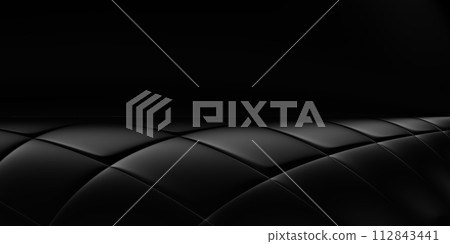 Contemporary black wallpaper ,modern futuristic presentation cover design, beauty luxury business background, 3D illustration, 3D rendering 112843441