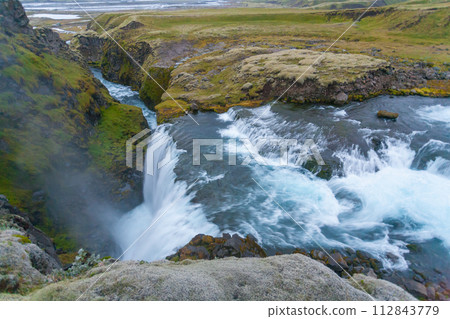 Silfurfoss falls in summer season view, Iceland Silfurfoss falls in summer season view, Iceland 112843779