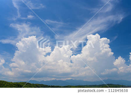 【夏天素材】夏天的藍天白雲 【夏天素材】夏天的藍天白雲 112845638