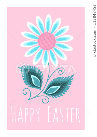 Vector Easter poster with flower Vector Easter poster with flower 112848452
