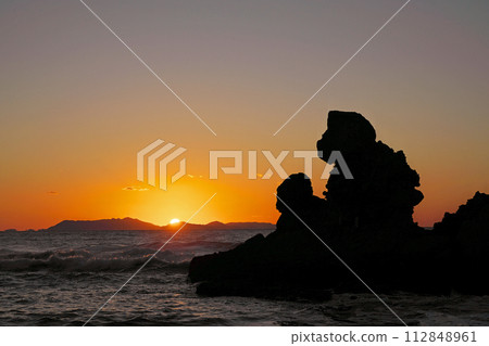 [人形岩（夜景）] 鹿兒島縣薩摩川內市西片町 112848961