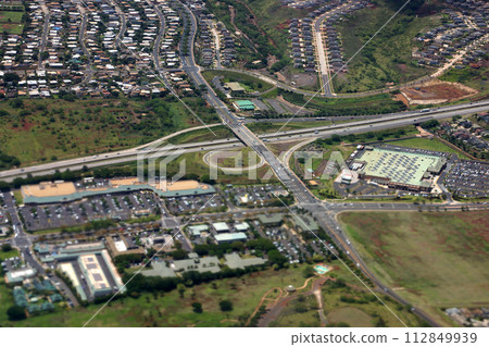 Aerial of Highway interchange Aerial of Highway interchange 112849939