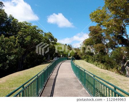Concrete Path with Railings at the Ualaka'a lookout 112849963