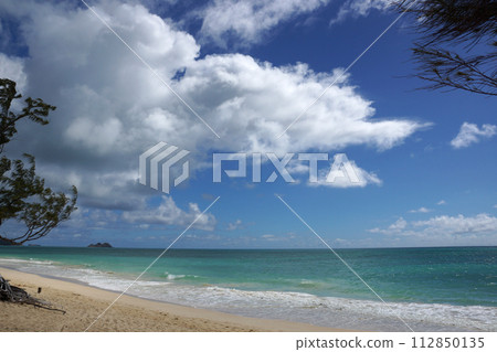 Waimanalo Beach looking towards Mokulua islands 112850135