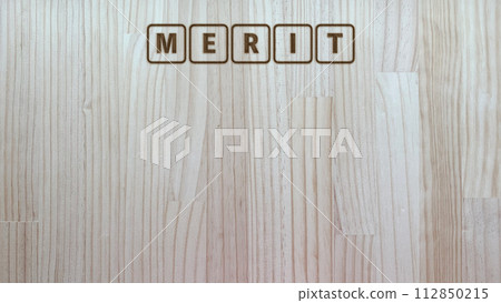 Wooden board branding letters (MERIT) Wooden board branding letters (MERIT) 112850215