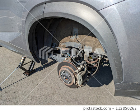 Jacking up for tire change 112850262