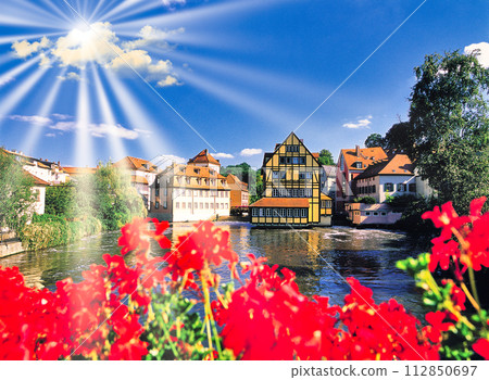 Beautiful scenery of Bamberg, the city of water 112850697