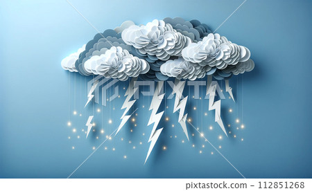 打雷、下雨、雨雲 112851268