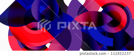 Circle geometric abstract vector background 112852237