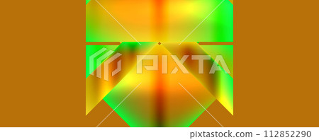 Neon color abstract geometric shapes background design. Vector Illustration For Wallpaper, Banner, Background, Card, Book Illustration, landing page 112852290