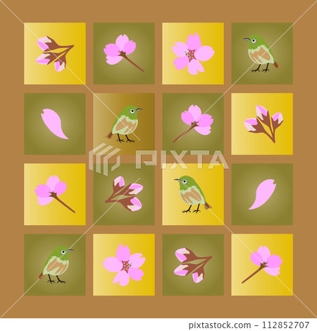 簡單的櫻花和白眼設計05 112852707