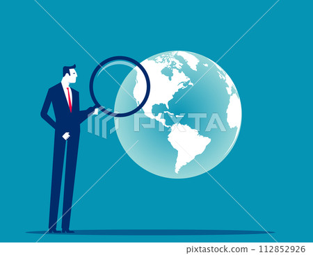 Business person with environmental audit vector concept 112852926