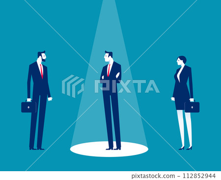 Company making a choice of person. Hired concept vector Company making a choice of person. Hired concept vector 112852944