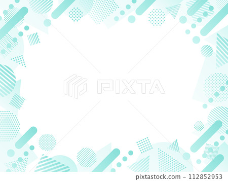 綠松石幾何圖案框架 綠松石幾何圖案框架 112852953