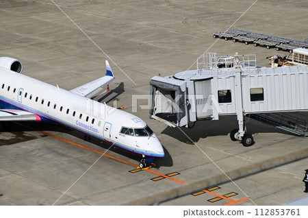 從仙台國際機場觀景台看到的飛機 從仙台國際機場觀景台看到的飛機 112853761