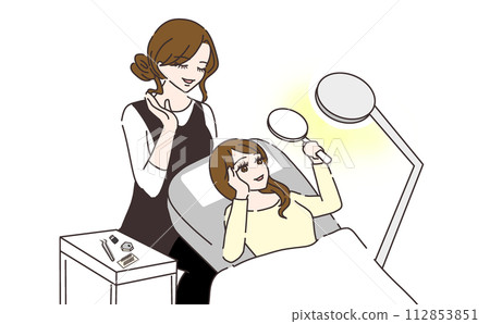 眼科醫生完成治療的場景 112853851