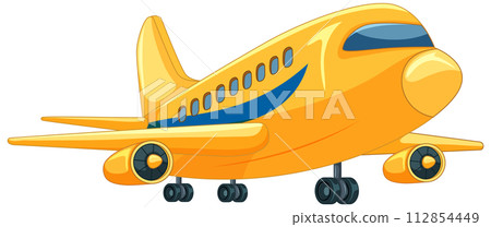 Colorful Cartoon Passenger Airplane 112854449