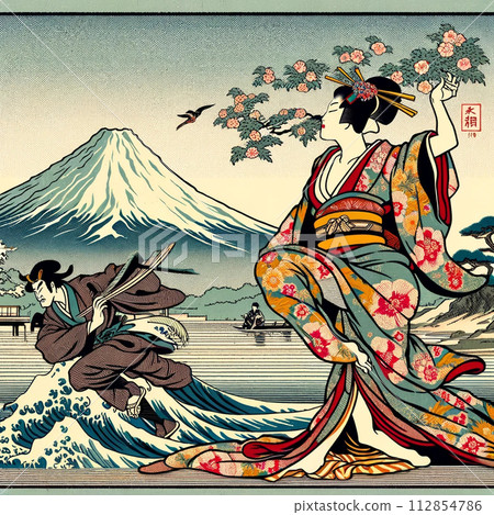 浮世繪風格 浮世繪風格 112854786