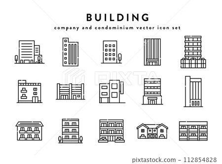 建築建築公司圖示集 建築建築公司圖示集 112854828