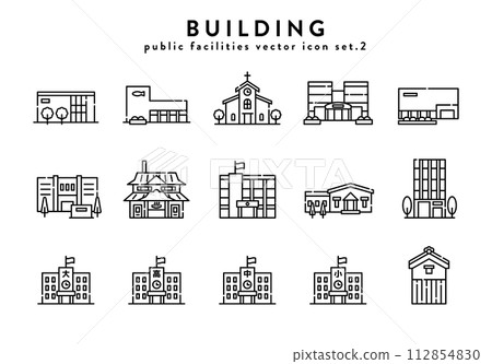 建築圖標集 112854830