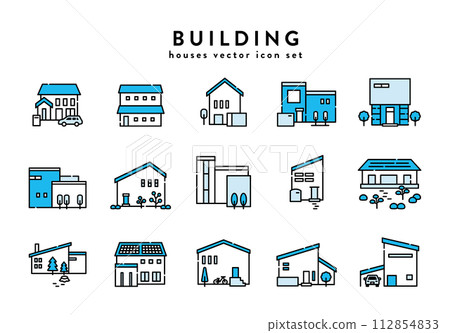 House my home building icon set 112854833