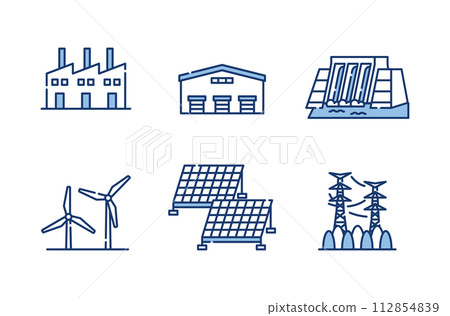 Industry energy business icon set Industry energy business icon set 112854839