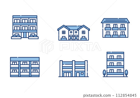 公寓圖示集 公寓圖示集 112854845