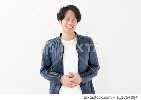 man standing looking at camera man standing looking at camera 112854884