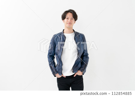 man standing looking at camera 112854885