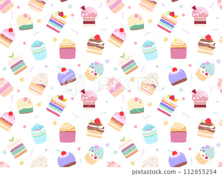 蛋糕無縫圖案 D-1' 112855254