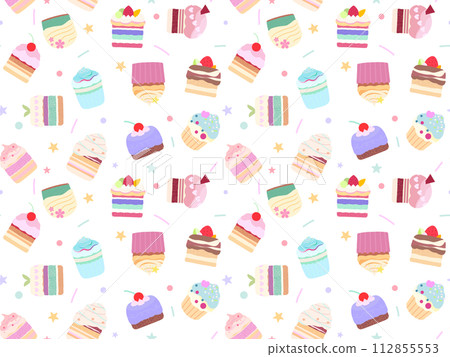 蛋糕無縫圖案 E-1' (PNG) 112855553