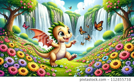 fun little dragon in the forest 112855738